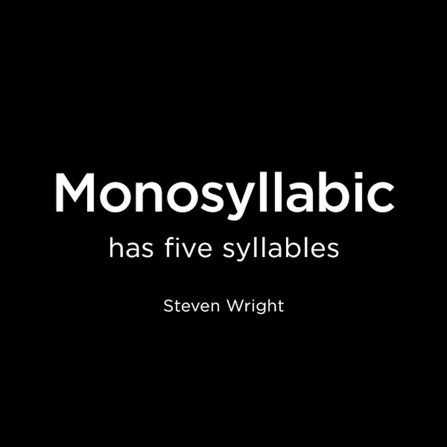 Monosyllabic is - digital download